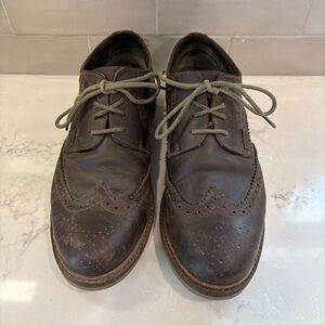 Barbour Brambaugh Wingtip Brogue Derby Brown Men's Oxford Shoes 9.5